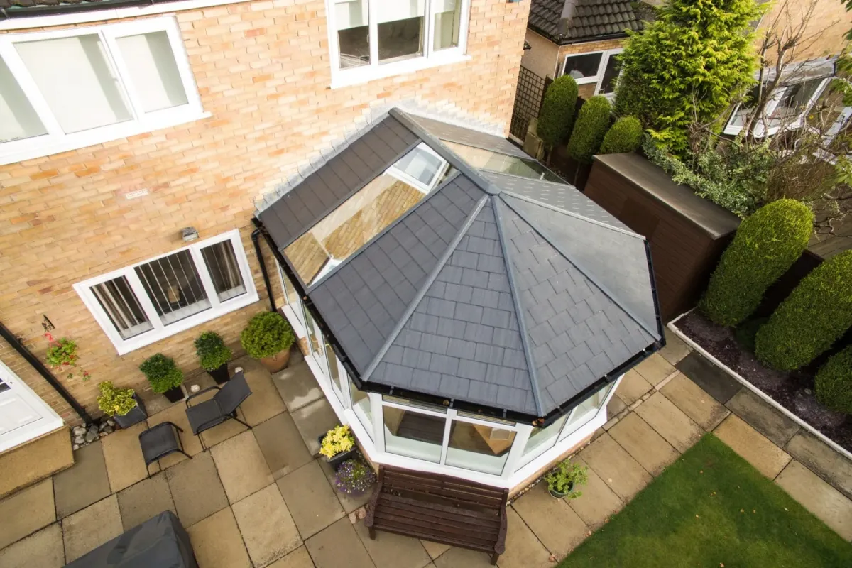 Ultraroof tiled conservatory roof exterior